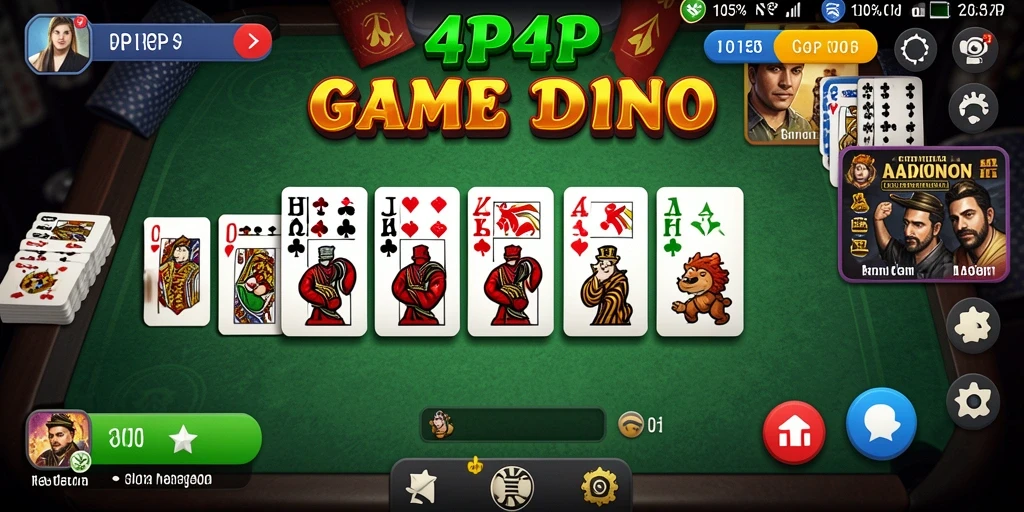 Tampilan gameplay seru dalam game Domino 4P4P.