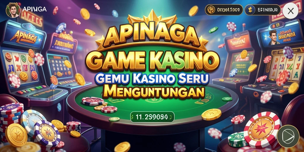 Screenshot utama APINAGA memperlihatkan gameplay Kasino yang seru dan mengasyikkan.