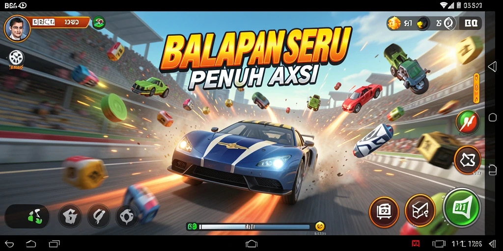 Tampilan aksi balapan seru di BBCA4D dengan grafik menakjubkan.