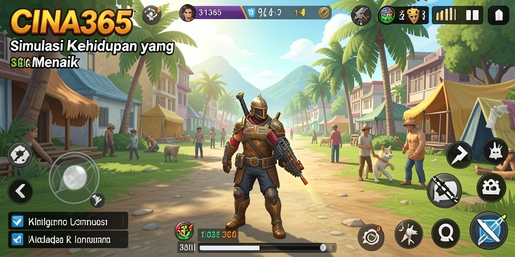Screenshot CINA365 menampilkan gameplay simulasi yang menarik dan interaktif.