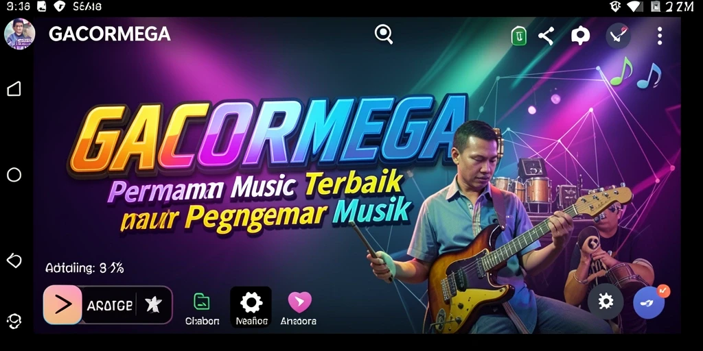 Screenshot GACORMEGA menampilkan pemain menikmati gameplay musik yang interaktif.