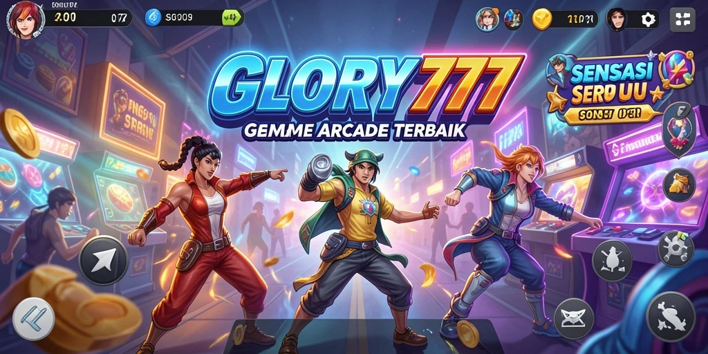 Tampilan gameplay seru dari GLORY777 dengan aksi arcade yang mendebarkan.