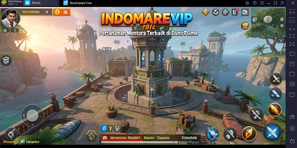 Tangkapan layar INDOMAREVIP menampilkan aksi seru dalam permainan Tower Defense.