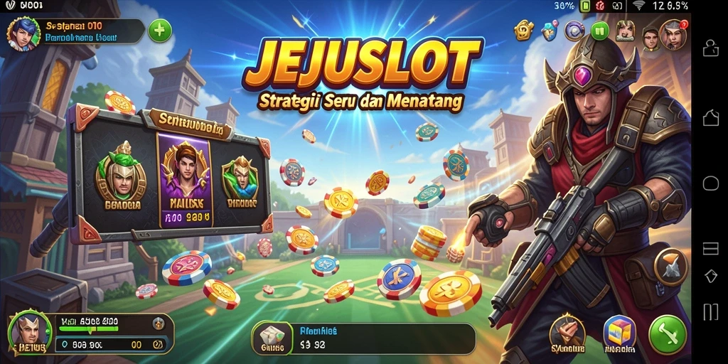 Tampilan utama gameplay menampilkan taktik mendebarkan dalam JEJUSLOT.