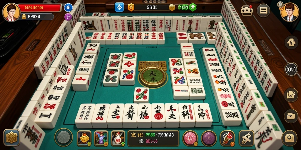 Tampilan screenshot permainan PP88 menampilkan serunya bermain Mahjong.