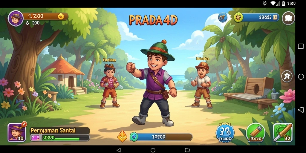 Tampilan screenshot gameplay PRADA4D yang seru dan penuh warna.