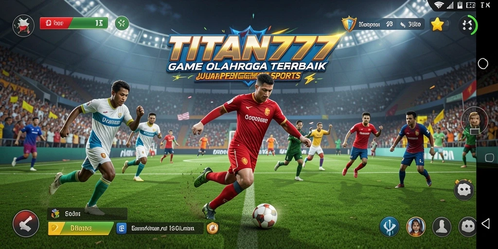 Tampilan seru gameplay TITAN777 saat pertandingan olahraga.