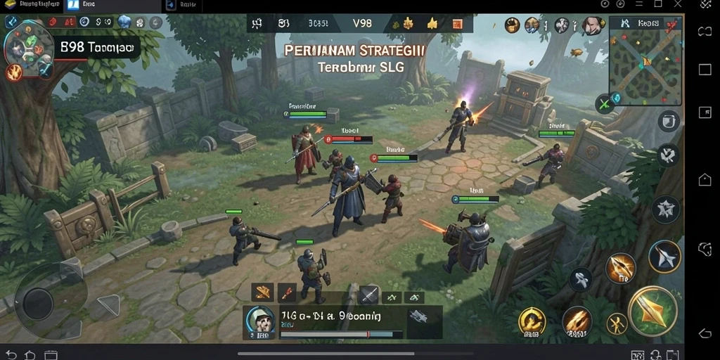 Tampilan gameplay <strong>V98</strong> dengan strategi dan pertempuran dinamis.