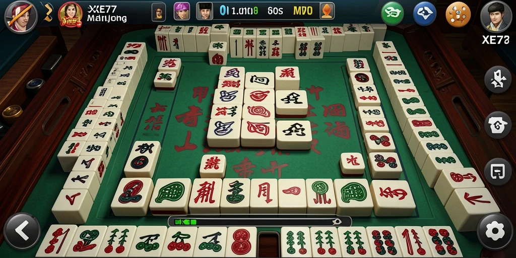 Tampilan gameplay XE77 yang menarik dan menantang di dunia Mahjong.